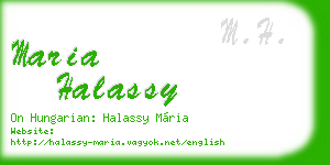 maria halassy business card